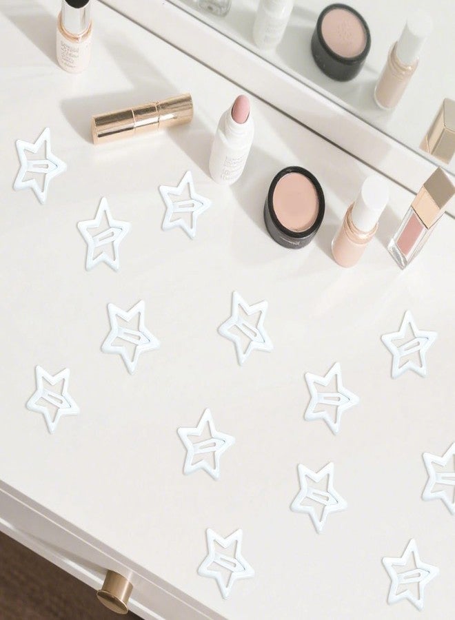 ايلان مجموعة إيلان من 64 قطعة من مشابك الشعر الصغيرة على شكل نجمة للنساء والفتيات، مشابك شعر لطيفة للنساء، إكسسوارات للشعر الناعم والخفيف (أبيض) - Image 3